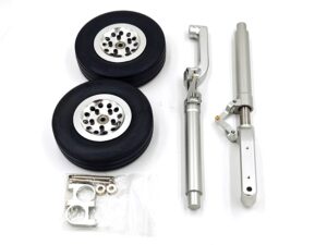 Scale Fahrwerksbeine 235mm mit Rad-Satz 113mm zu 100ccm P-47 CYModel Warbirds