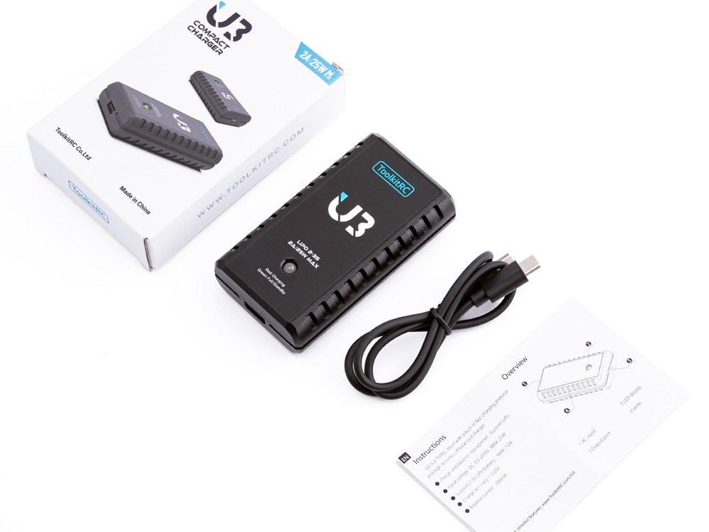 ToolkitRC U3 USB Ladegerät - 20W - 2A - 2-3S – Bild 5