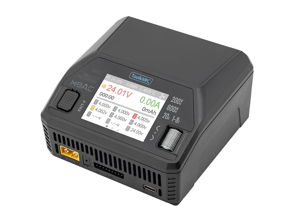 ToolkitRC M8AC Multi Ladegerät - 600W DC / 200W AC - 20A - 1-8S LiPo – Bild 2