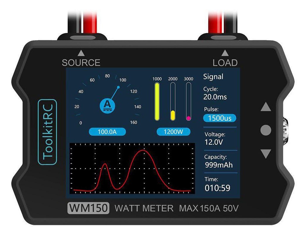 ToolkitRC WM150 - Power Analyser Wattmeter - 50V - 150A