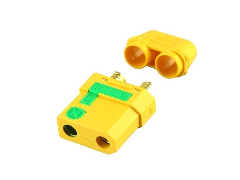 Amass XT90 Hochstrom Stecksystem - weiblich / Akkuseitig - bis 90A, 1 Set - Antiblitz – Bild 2