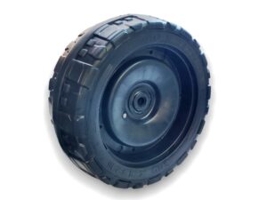 Rad 340x132mm - Kunststoff mit gummierter Lauffläche - für 12 mm Achsen