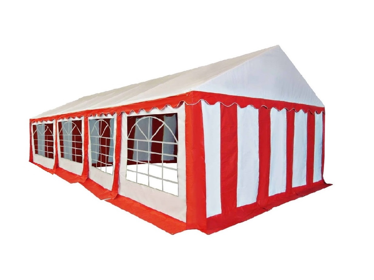 HEBU-Tent - Profi PVC Partyzelt 5x8 m rot