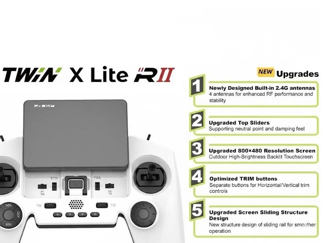 FrSky TWIN X Lite RII - Porcelain White - Fernsteuerung im Game-Controller-Style – Bild 5