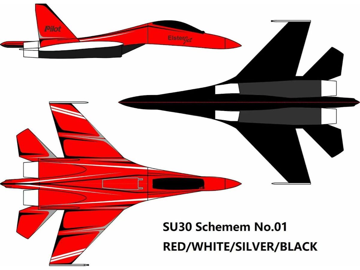 SU30 Elsterjet 2.8m 3D Jet - Schubvektorsteuerung, EZFW, Pilot-RC – Bild 5