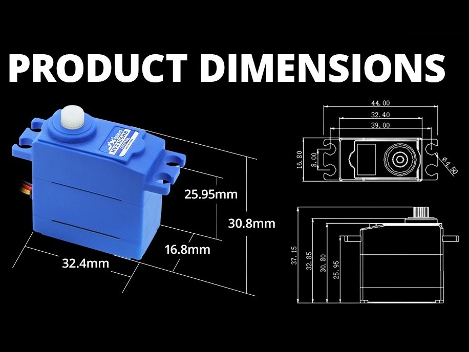 JX-Servo Digital PDI-HV2305HB, Stellkraft 7.5kg – Bild 4
