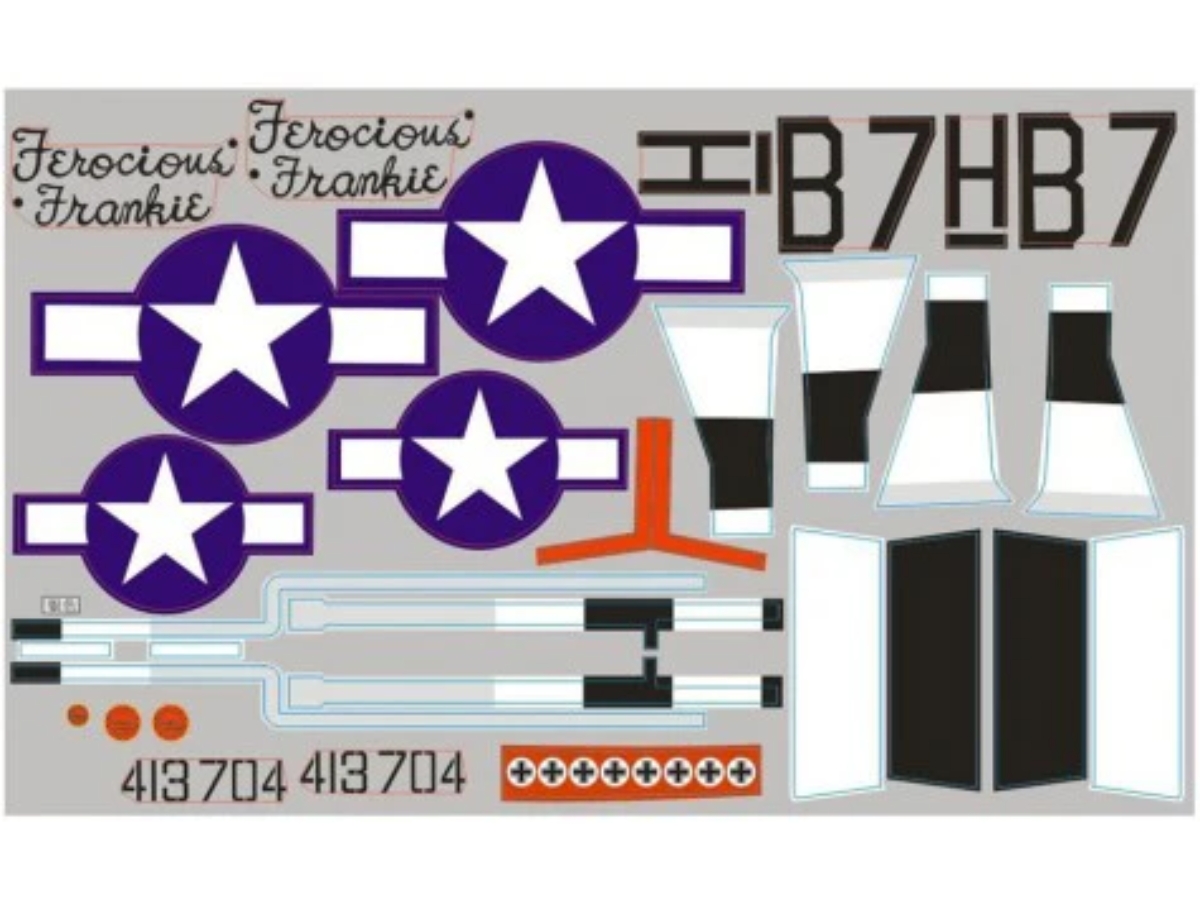 Aufkleber / Sticker zu Mustang P-51D Red Tail, 1700mm, FMS