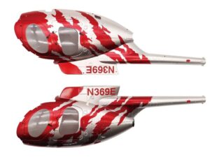 Rumpf zu Scale Helicopter F119S MD500 - rot silber