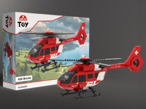 Airbus H145 D3 Rega Helikopter - ACE Bricks Klemmbaustein-Set