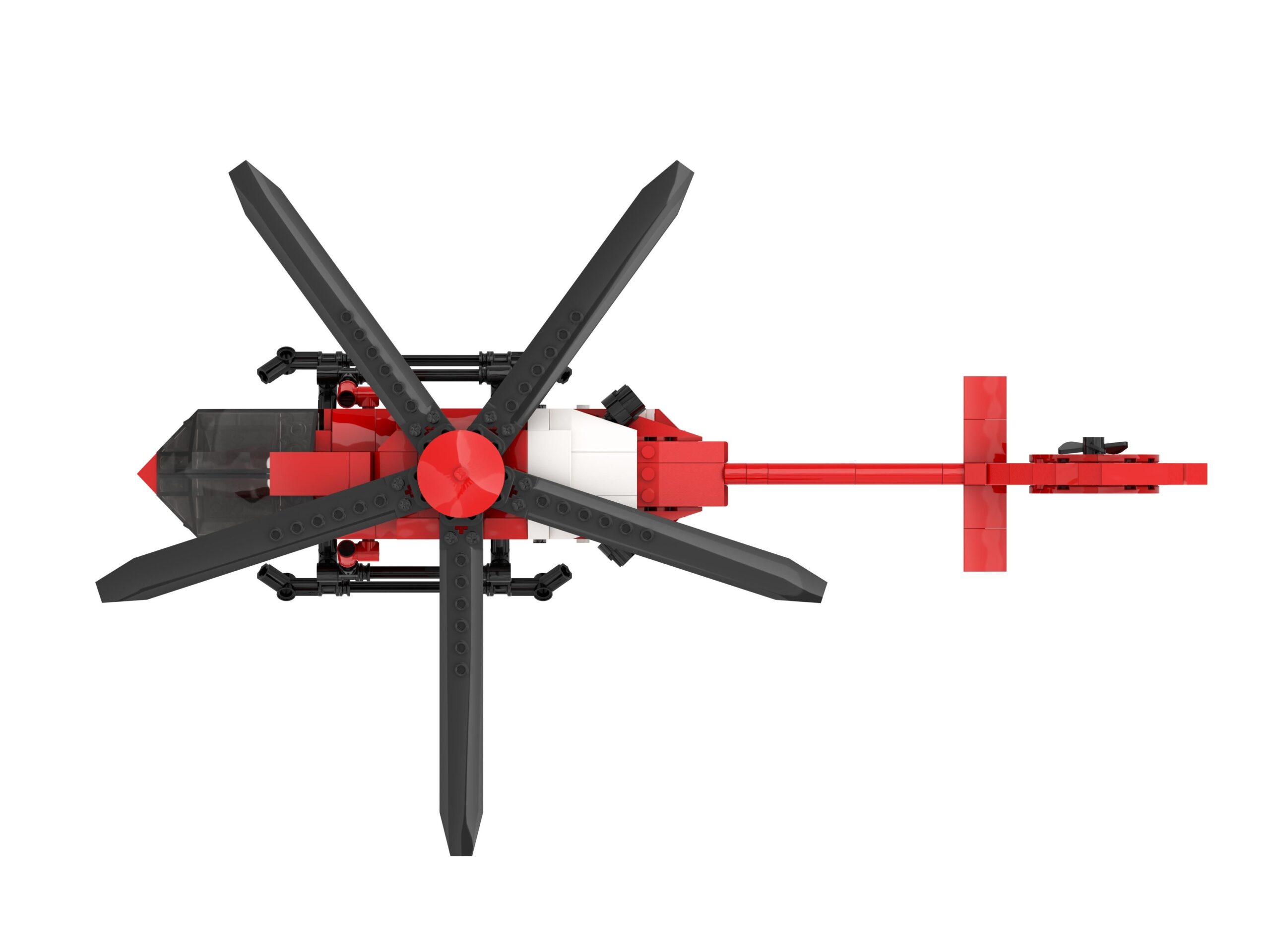 Airbus H145 D3 Rega Helikopter - ACE Bricks Klemmbaustein-Set – Bild 6