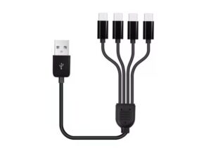 Vapcell USB Parallel Charger - 4-fach USB-A zu USB-C Ladekabel, 50cm