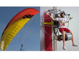 RC Motor-Paraglider Paramotor Gleitschirm PNP-Set mit Pilot - Spw 2500mm