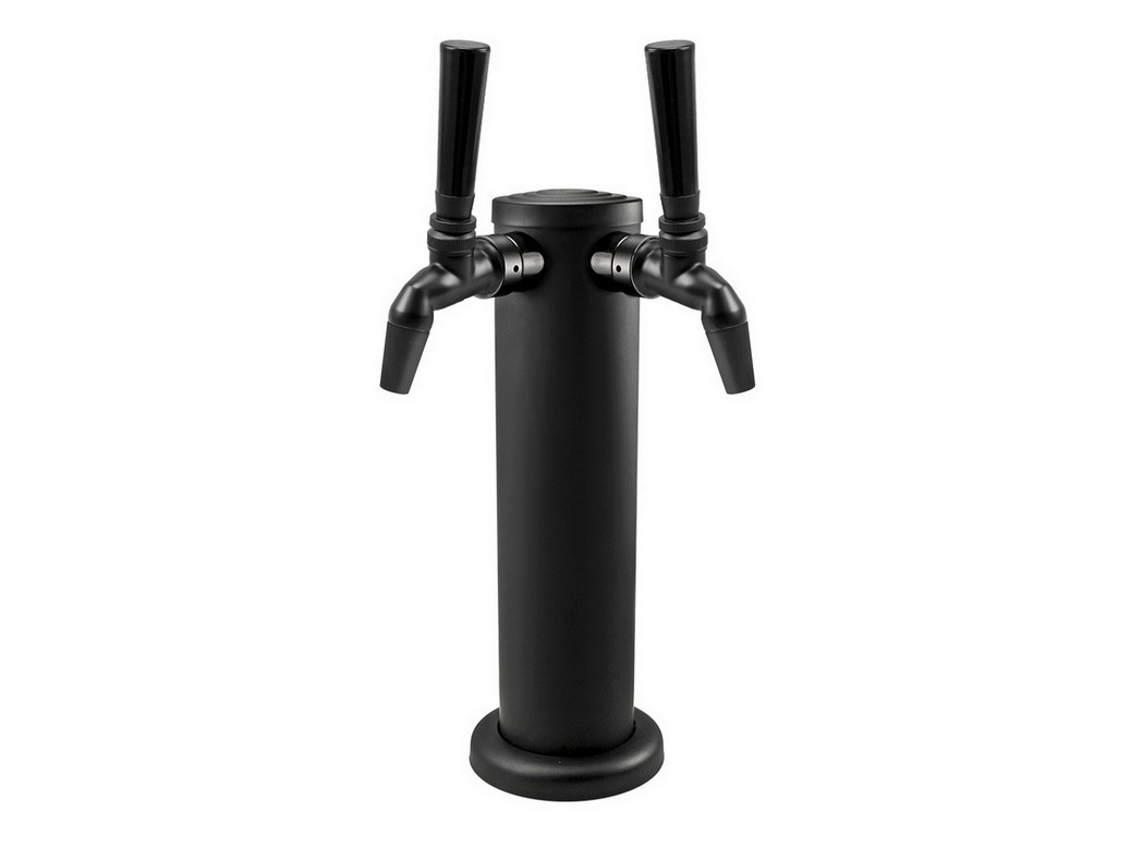 Kegland Double Tap Phantom Schanksäulen-Kit, Zapfsäule - Schwarz Matt
