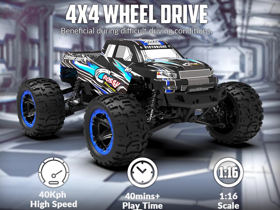 Monster Truck - Crossy blau 4WD RC-Car - RTR-Komplett-Set - 2.4Gh - 1:18, Volantex – Bild 4