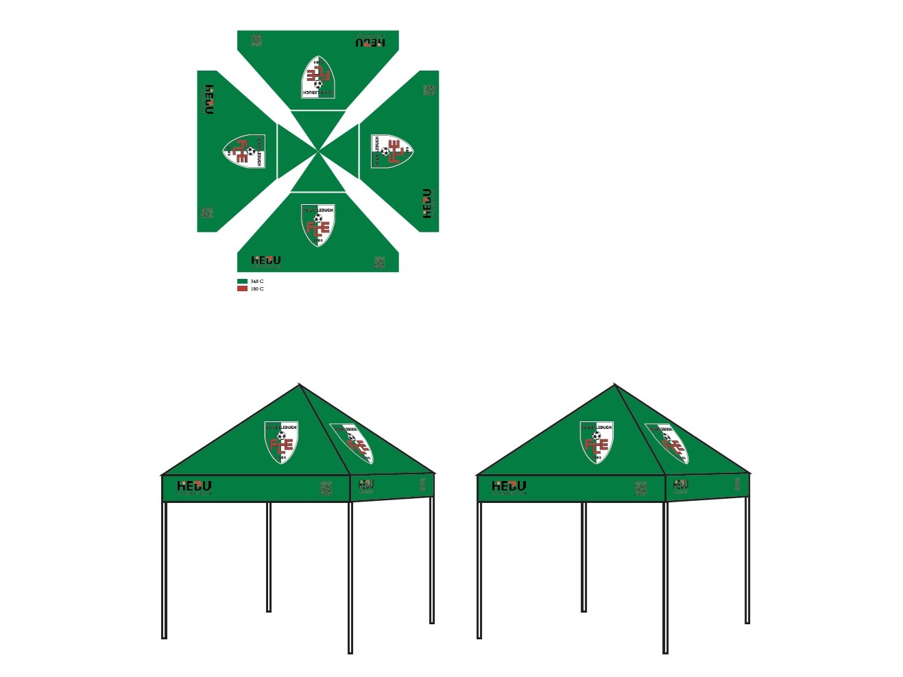 Individueller Druck - Dachplane - HEBU-Tent Faltzelt