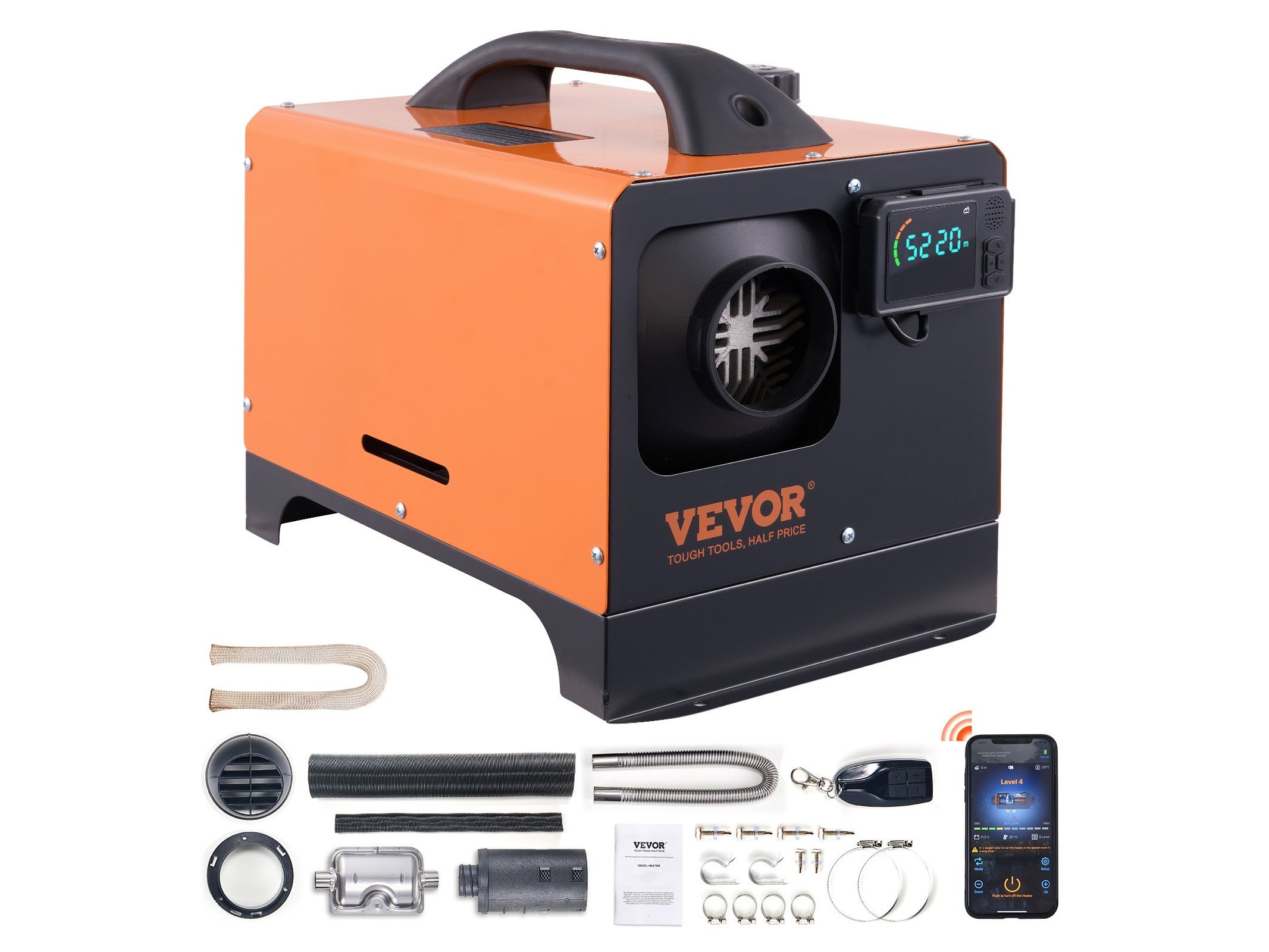 Dieselheizung Standheizung Vevor 8kW 12V mit Bluetooth - All-in-One – Bild 3