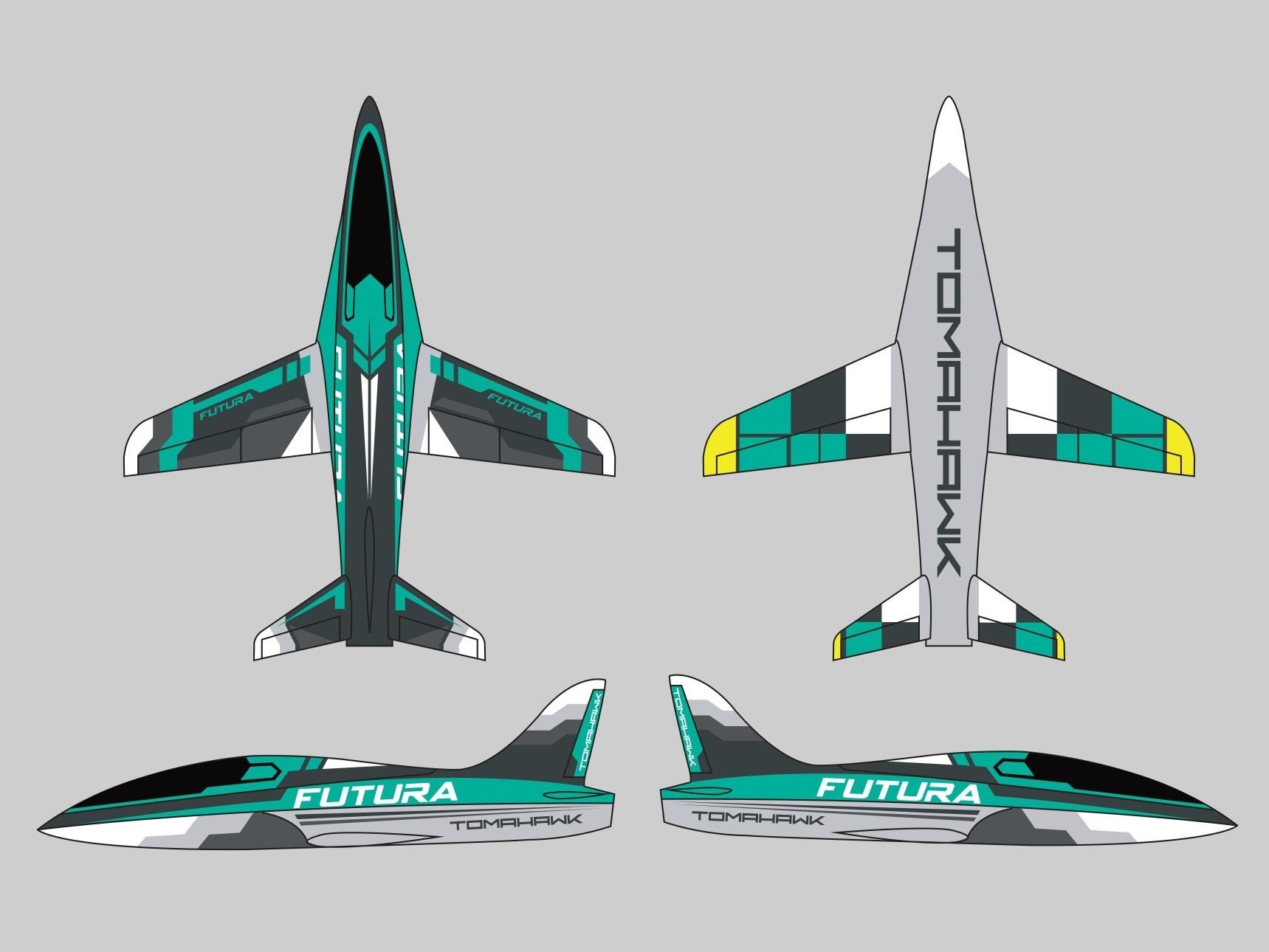 Tomahawk FUTURA V3 2.2m ARF - lackiert X-petrol – Bild 2