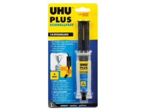 UHU PLUS SCHNELLFEST - Zweikomponenten Epoxy Harzklebstoff - 15.5 g