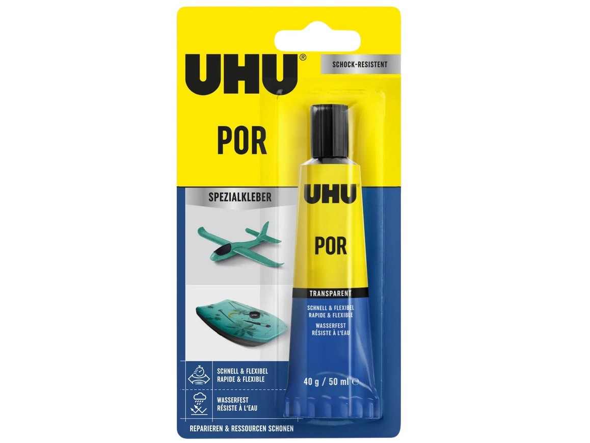 UHU POR - Styropor Kleber - Tube 40 g - Blister