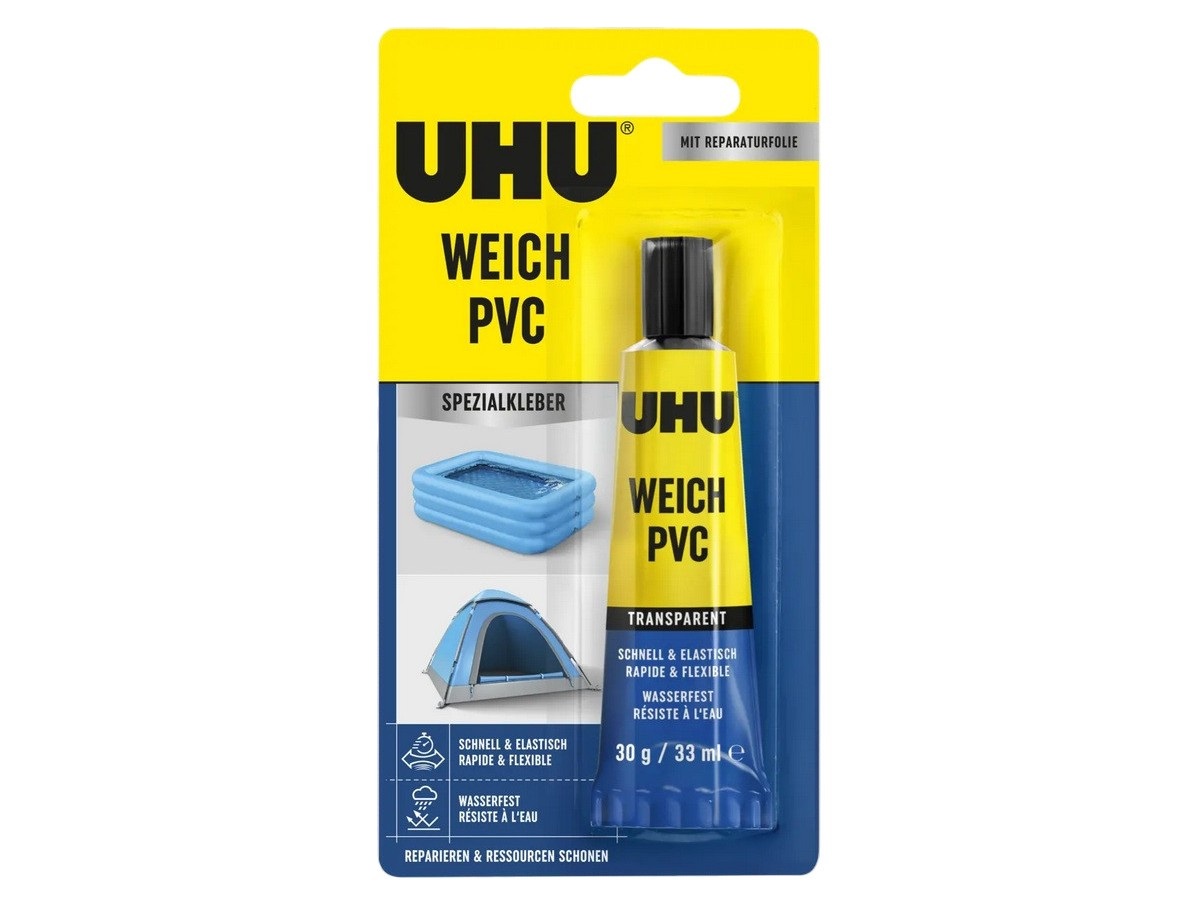 UHU WEICH PVC Kleber - Tube 30 g - Blister