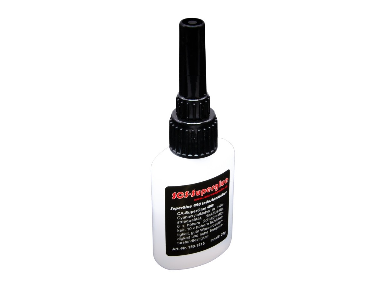SCS Sekundenkleber SuperGlue 490 - Industriekleber - dick - 20g