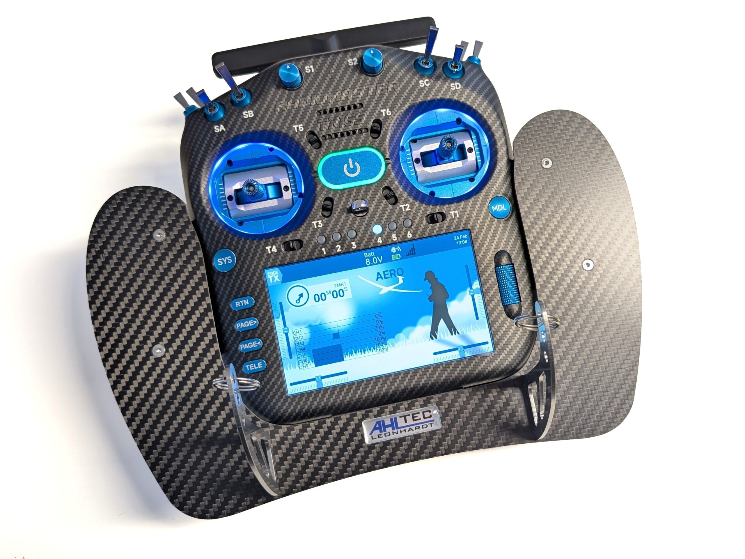 Senderpult aus Carbon / CFK zu Radiomaster TX16S MK3 und MAX