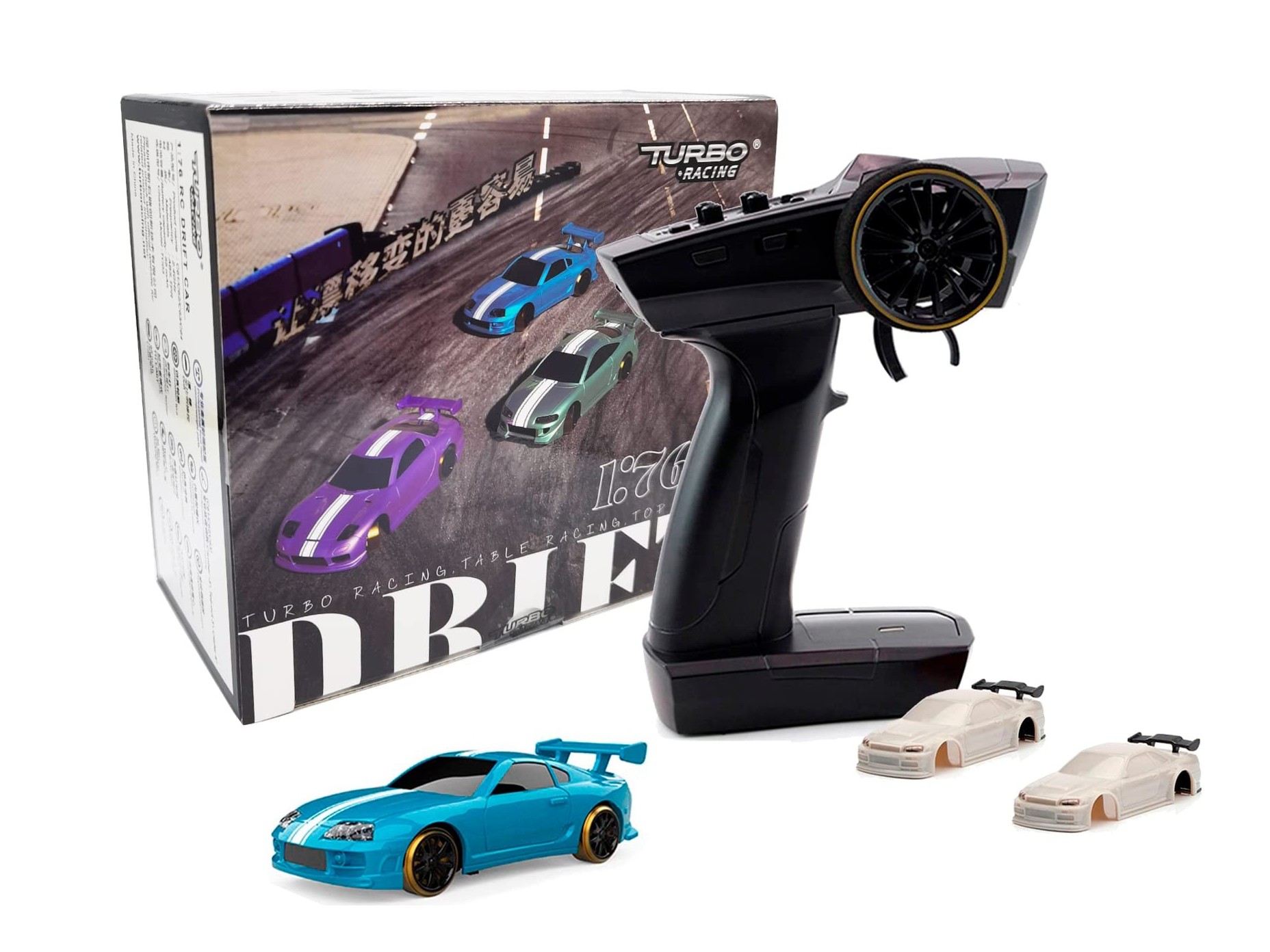 Mini Turbo Racing C63 RC Drift Car - RTR Komplett Set mit Gyro - 1:76