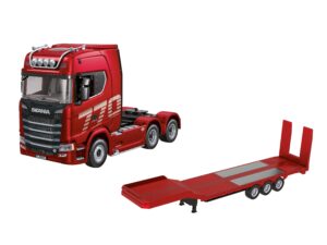 RC LKW Lastwagen Scania 770S V8 - rot - mit Auflieger 1:18 - Huina 1501
