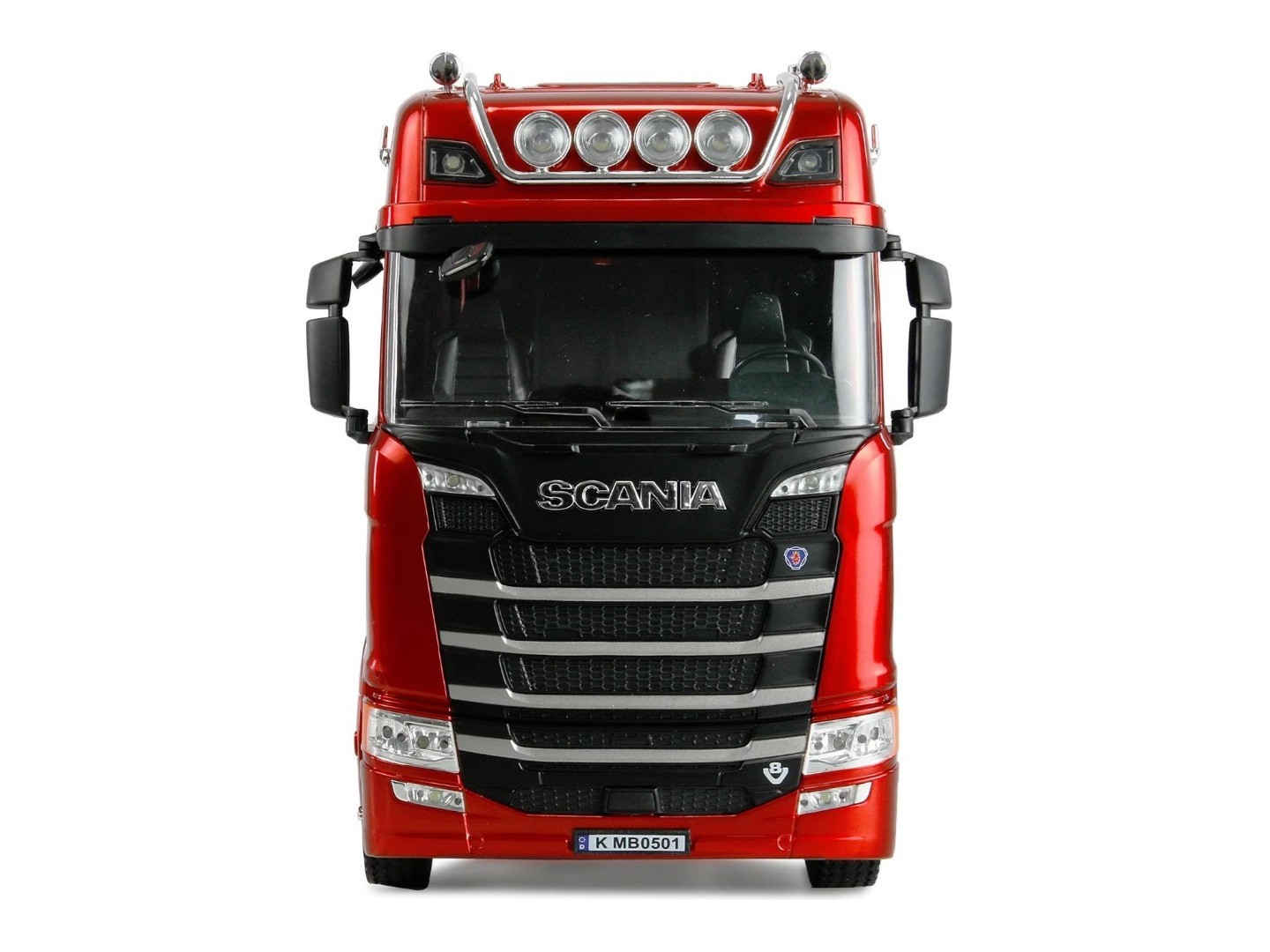 RC LKW Lastwagen Scania 770S V8 - rot - mit Auflieger 1:18 - Huina 1501 – Bild 5