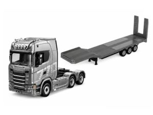 RC LKW Lastwagen Scania 770S V8 - silber - mit Auflieger 1:18 - Huina 1501