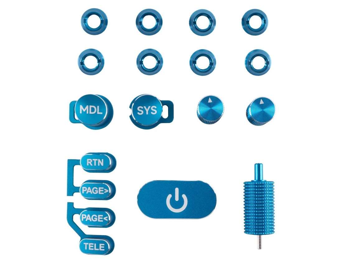RadioMaster CNC Aluminium Schalterset blau - TX16S MK3 MAX