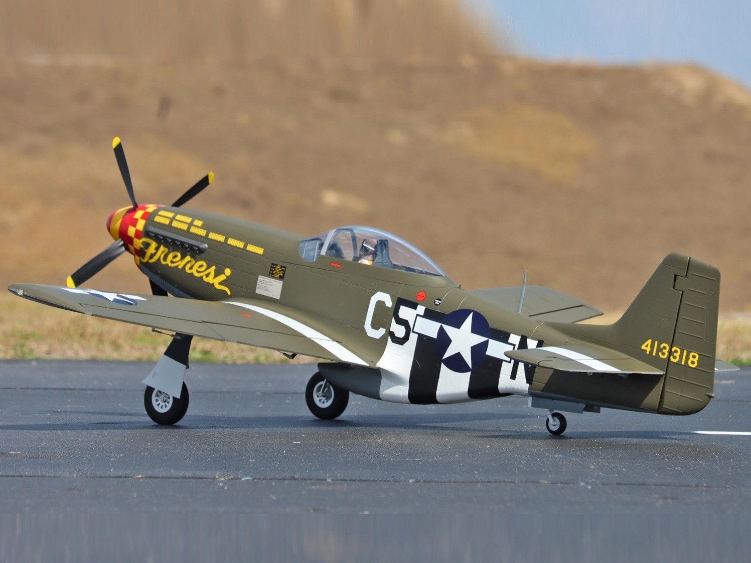 P-51D Mustang, Spw 1600mm, PNP-Set, FlightLineRC / Freewing – Bild 3