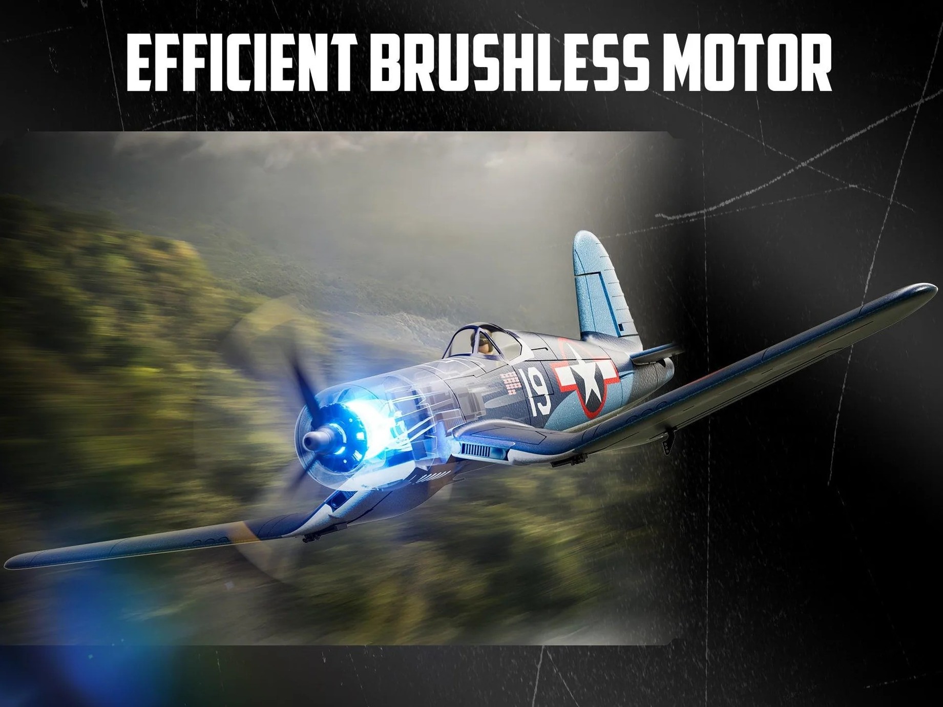 Corsair F4U, Spw 500mm, RTF Komplett Set von Volantex - EXA76803 – Bild 4