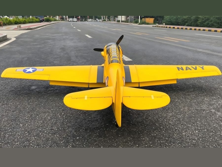 Full Composite AT-6 Texan - gelb, 60-80ccm, Spw 2590mm, ARF-Set - CYModel – Bild 3