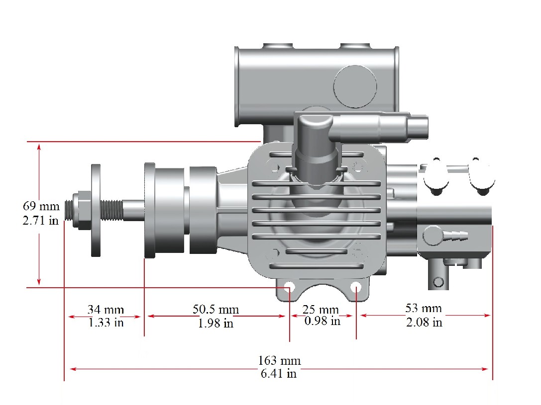 Stinger 15cc SE 1-Zylinder Benzinmotor mit Seitenauslass – Bild 6