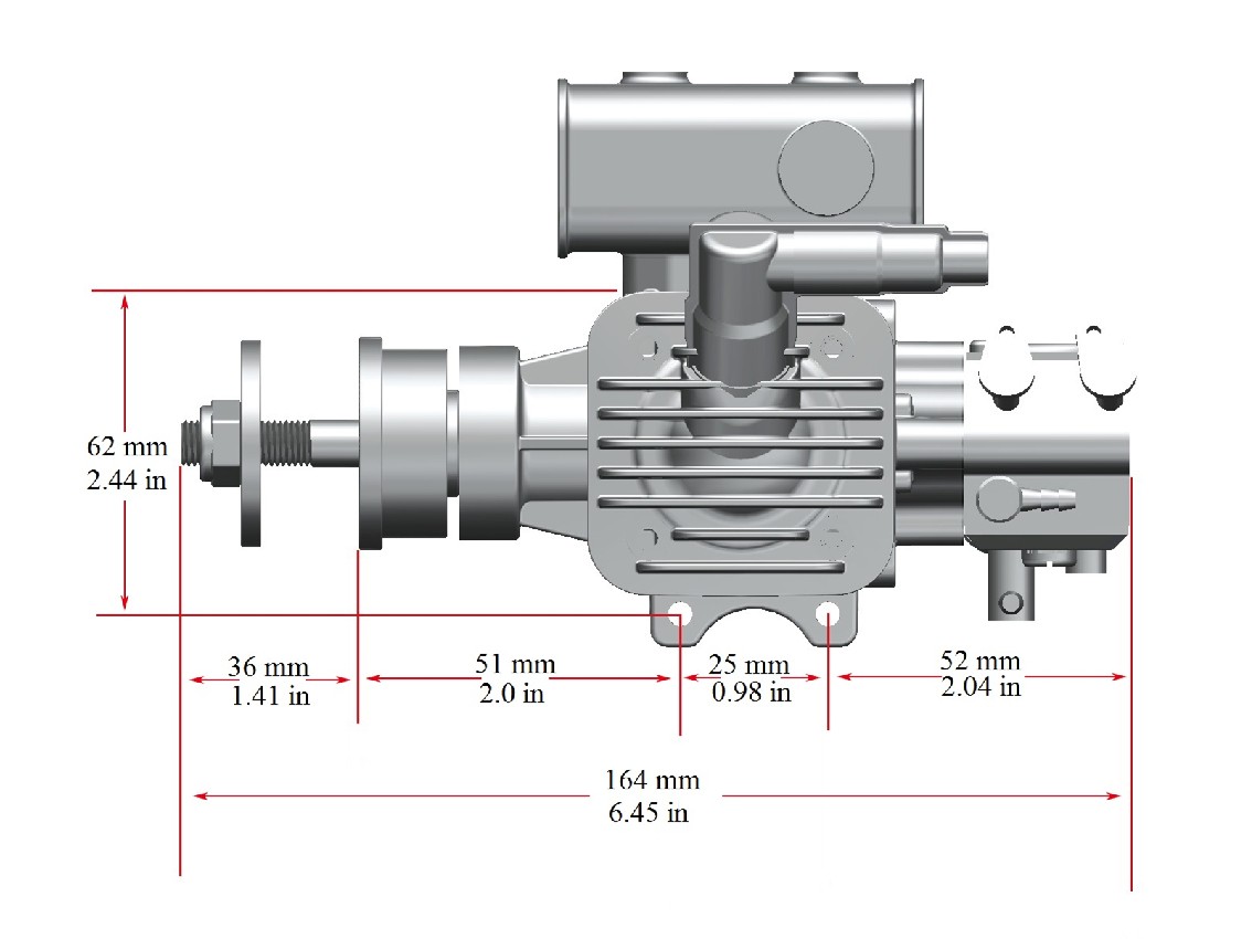 Stinger 20cc SE 1-Zylinder Benzinmotor mit Seitenauslass – Bild 6