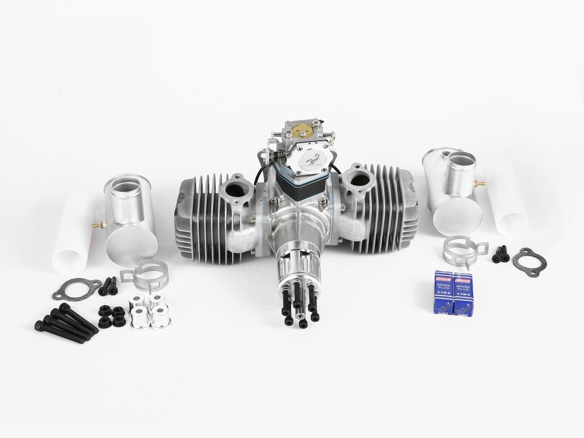 Stinger Pro 125cc Twin 2-Zylinder Boxer Benzinmotor mit Elektrostarter – Bild 2