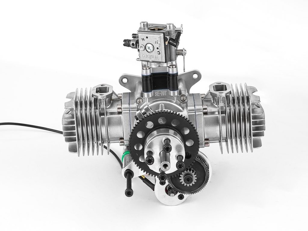 Stinger 70cc Twin 2-Zylinder Boxer Benzinmotor mit Elektrostarter