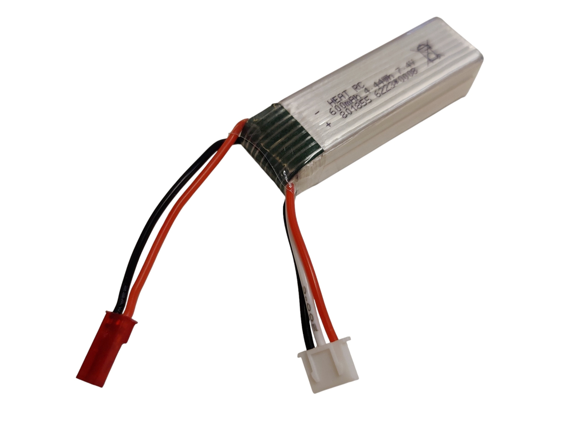 HEAT-RC, LiPo Akku 2S / 7.4V 600mAh 20C - JST