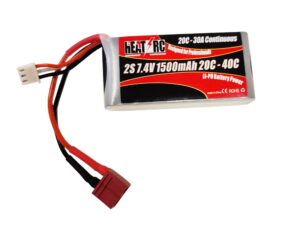 HEAT-RC, LiPo Akku 2S / 7.4V 1500mAh 20C - T-Plug