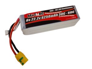 HEAT-RC, LiPo Akku 6S / 22.2V, 6250mAh 30C-60C - XT90