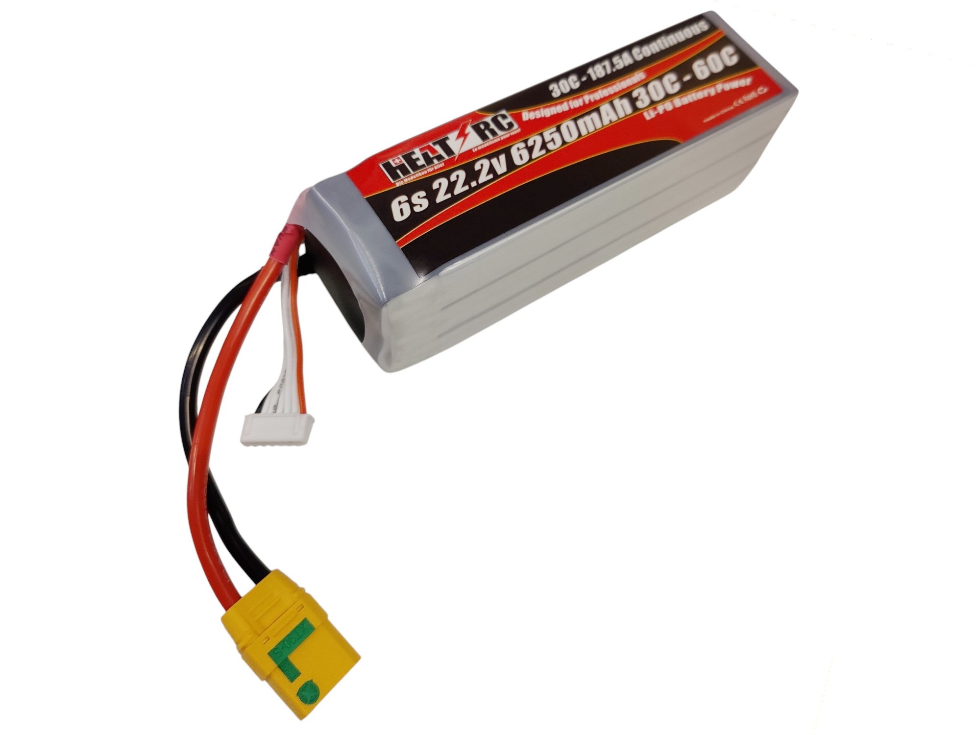 HEAT-RC, LiPo Akku 6S / 22.2V, 6250mAh 30C-60C - XT90 – Bild 2