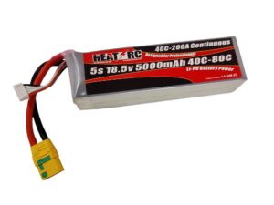 HEAT-RC, LiPo Akku 5S / 18.5V, 5000mAh 40C - XT90
