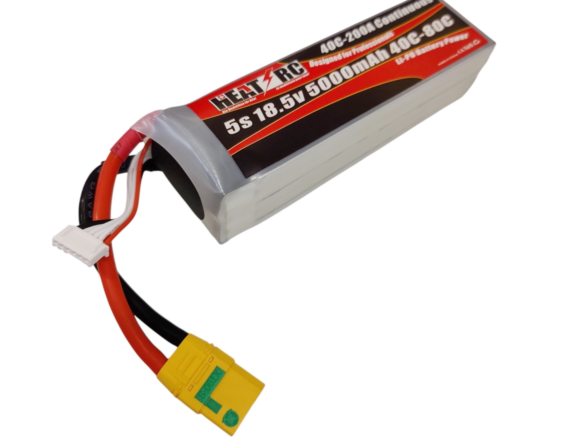 HEAT-RC, LiPo Akku 5S / 18.5V, 5000mAh 40C - XT90 – Bild 2