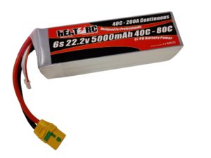 HEAT-RC, LiPo Akku 6S / 22.2V, 5000mAh 40C - XT90