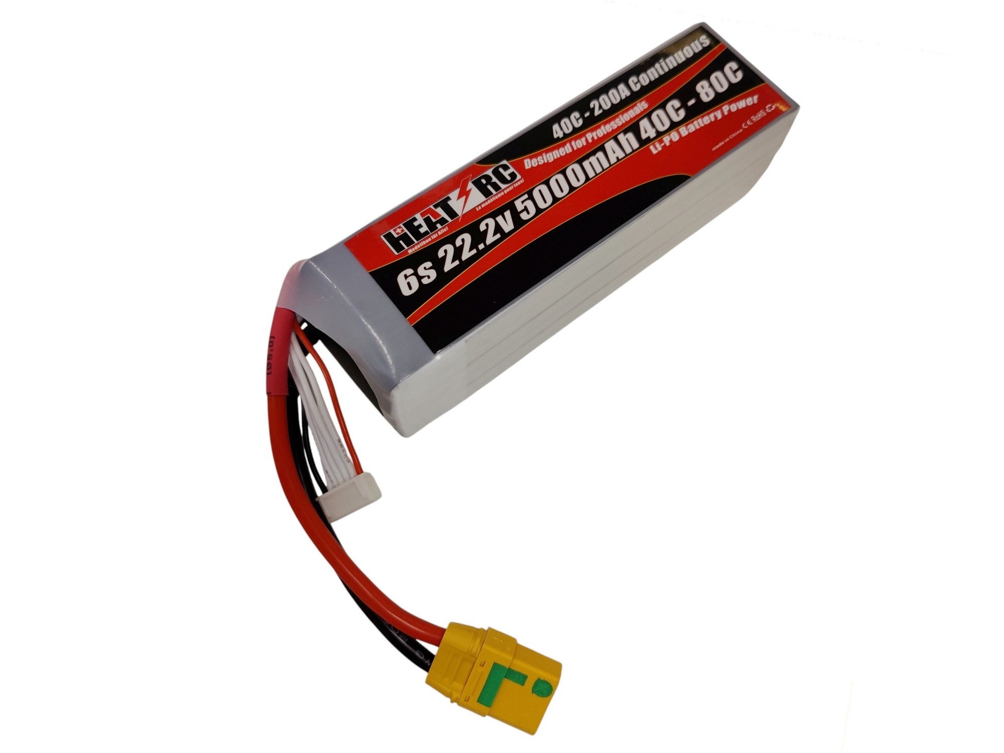 HEAT-RC, LiPo Akku 6S / 22.2V, 5000mAh 40C - XT90 – Bild 2