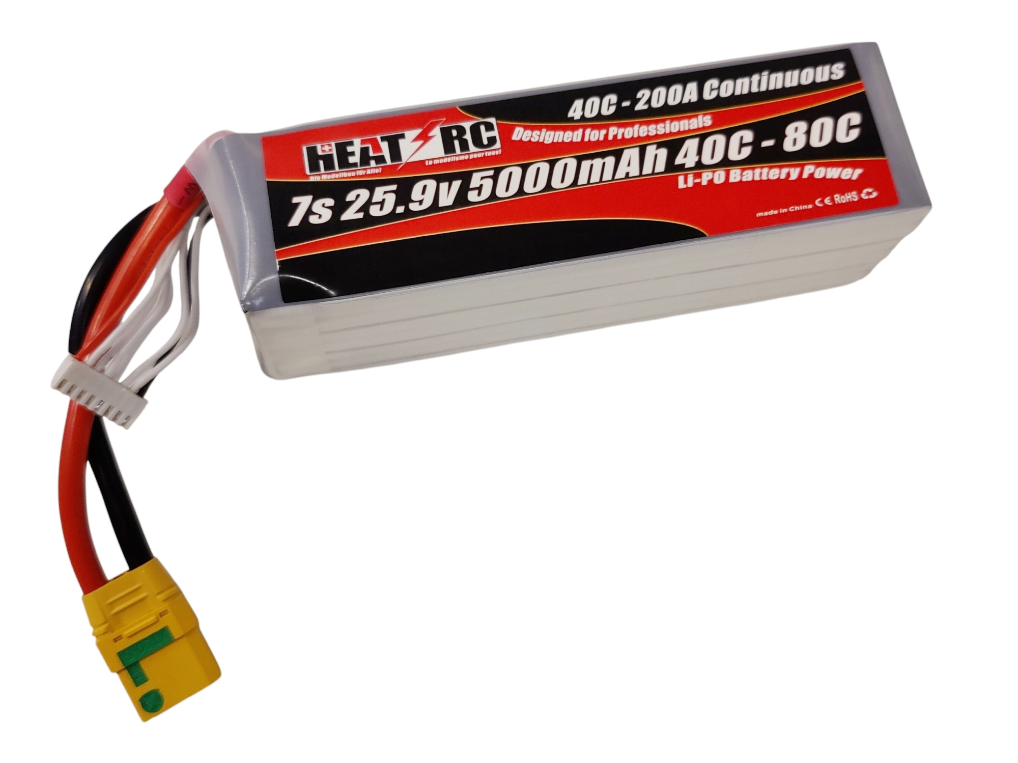 HEAT-RC, LiPo Akku 7S / 25.9V, 5000mAh 40C-80C - XT90
