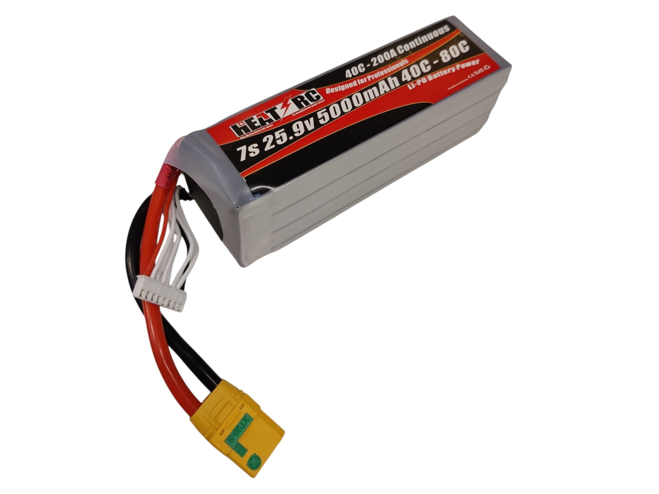 HEAT-RC, LiPo Akku 7S / 25.9V, 5000mAh 40C-80C - XT90 – Bild 2