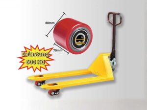 Gabelrolle PU 80x70 mm | Hubwagenrad für Palettenrolli