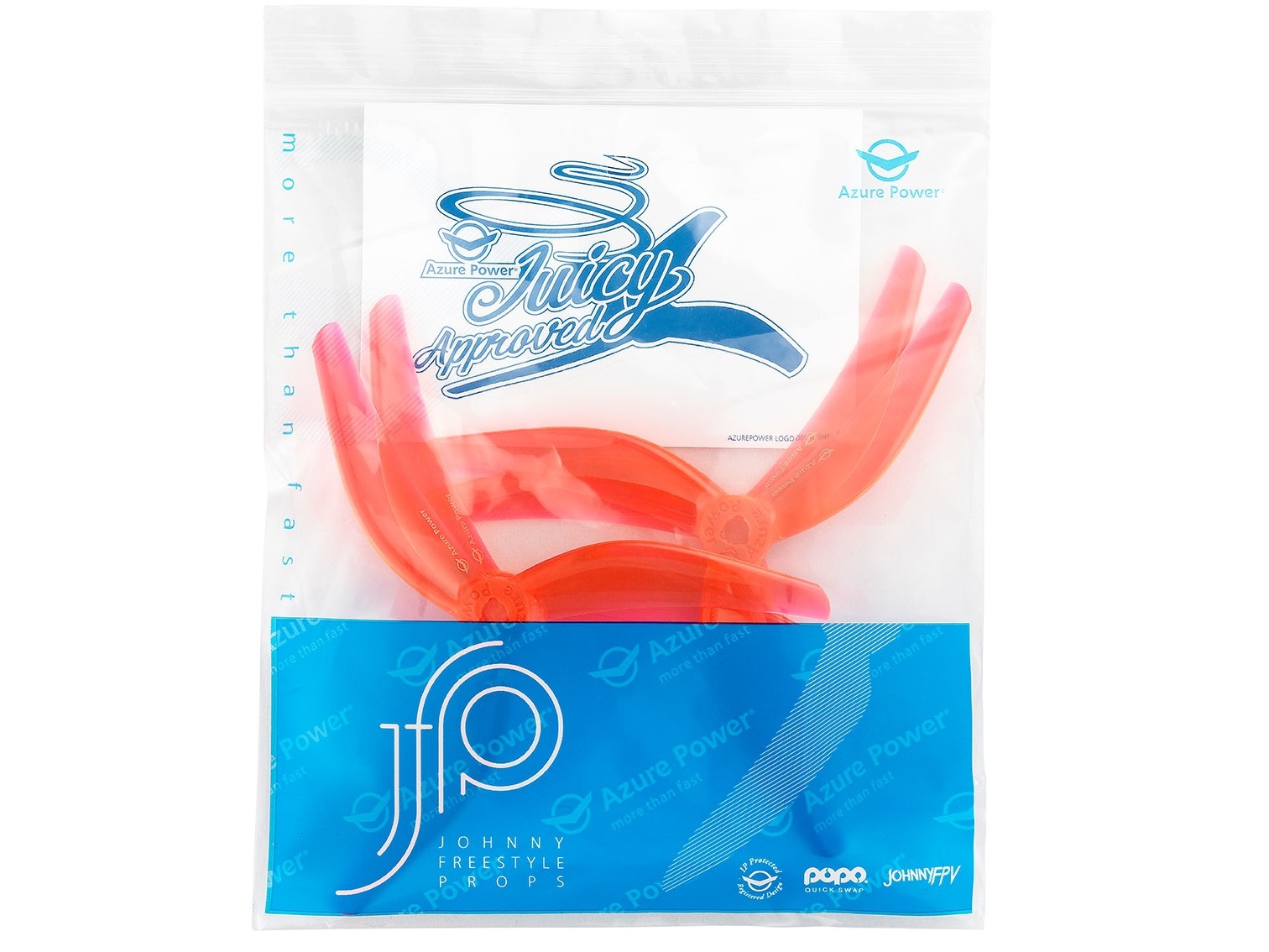 Azure Power FPV Propeller 4838 Johnny Freestyle / 4.8x3.8, 3-Blatt - orange – Bild 3